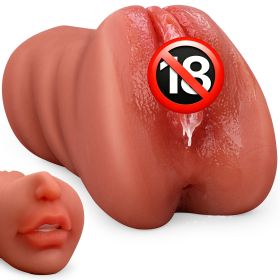 Pocket Pussy Stroker for Men, Realistic 3 in 1 Male Masturbator with Oral, Vagina, and Anal Sex Toys for Ultimate Pleasure