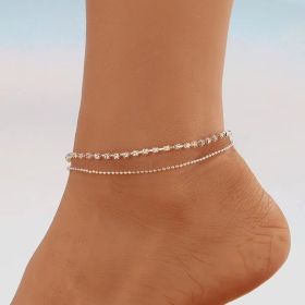 Simple Strass Cup Chain Handanklet Personality Multi-layer Bead Necklace (Option: Two Layers Of Gold)