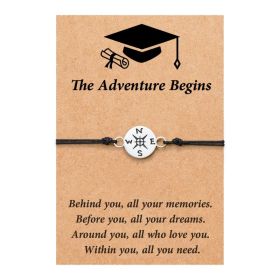 New Creative Simple Card Bracelet Wax Thread Weaving (Option: The Adventure Begins)