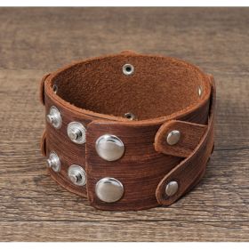 Simple Retro And Old Multi-layer Leather Bracelet (Option: Brown)