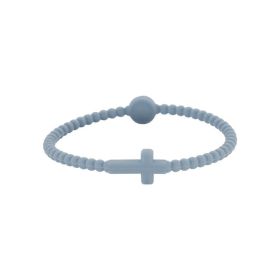 Simple Thin Cross Silicone Bracelet (Option: M Code No 13)