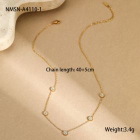Light Luxury Fritillary Stainless Steel Bracelet 18K Gold Plating Exquisite Design Sense Ornament (Option: NMSN A41101-18K)