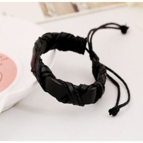 Asgard Crafted Leather Nordic Arm Bracelet (Option: Black)