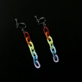 Vintage Rainbow Buckle Acrylic Plastic Chain (Option: B)