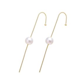 Glistening Ear Wrap Crawler Zircon Earrings Piercing Earrings Premium Earrings (Option: B-Gold-A pair)