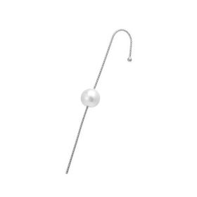 Glistening Ear Wrap Crawler Zircon Earrings Piercing Earrings Premium Earrings (Option: B-Silver-Single)
