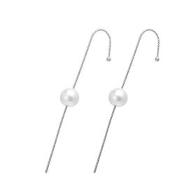 Glistening Ear Wrap Crawler Zircon Earrings Piercing Earrings Premium Earrings (Option: B-Silver-A pair)