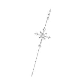 Glistening Ear Wrap Crawler Zircon Earrings Piercing Earrings Premium Earrings (Option: N-Silver-Single)