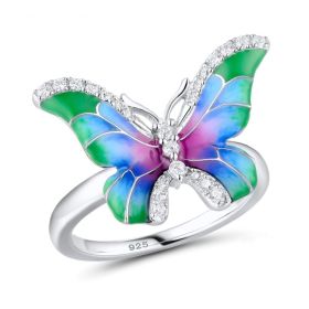 Colorful Epoxy Butterfly Ring Enamel Paint Set (Option: C)
