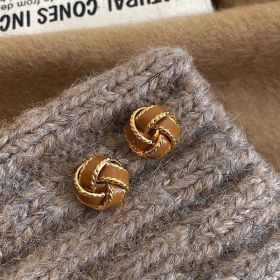Women's Retro Earrings  Simple And Versatile Accessories (Option: Women-Orange)