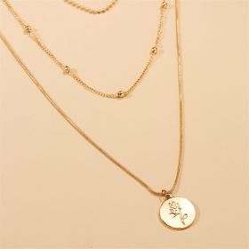 Women's Multi-layer Necklace Simple Rose Brand Versatile Jewelry (Option: Women)