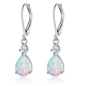 Light Luxury Water Drop Copper Zircon Earrings Female Temperament High Sense (Option: Model 8-Copper Inlaid Zircon)