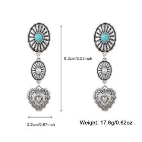 Semi-precious Stone Beaded Twin Earrings For Women (Option: DNXE08781)