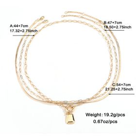 European And American Chain Like Flat Snake Twin Necklace Women's Classic Fashion (Option: DNXS01043)