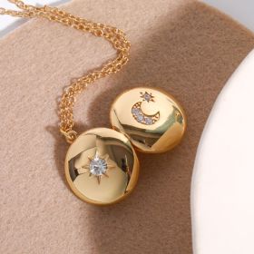 Women's Titanium Steel Minimalist Niche Necklace (Option: Style2)