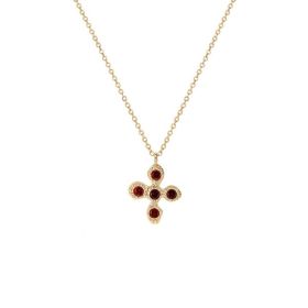 Light Luxury Floral Cross Pendant Delicate Zircon Necklace (Option: Style2)