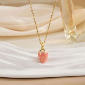 Women's Fashion Trendy Strawberry Cute Necklace (Option: Women-G)