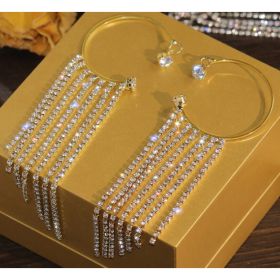 Fashionable And Simple Long Tassel Earrings (Option: New Gold Pair)
