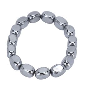 Terahertz Bracelet Energy Stone Loose Elastic Natural Beads Terahertz Bracelet For Women Men (Option: Default)