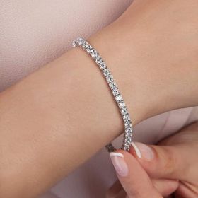 Rhinestone Claw Chain Gold Lady Bracelet (Option: Silver-1PCS)