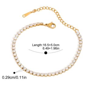 High-end Exquisite Ultra-flashing Starry Diamond Bracelet, Row Diamond Bracelet (Option: Style2)