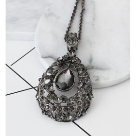 Korean Pendant All-match Accessories Ornament Sweater Chain (Option: Gray)