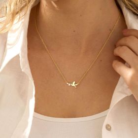 Female Creative Zircon Crown Diamond In The Debris Pendant Necklace (Option: 2Style)