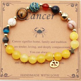 Eight Planets 12 Constellation Bracelet Morgan Stone Beaded Bracelet (Option: Cancer Topaz)
