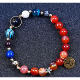 Twelve Constellation Blue San Constellation Bracelet 8mm Agate (Option: Taurur)