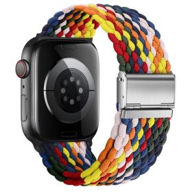 Nepfaivy Compatible With Apple Watch Band - 38mm 40mm 41mm 42mm 44mm 45mm 49mm Braided Stretchy Sport Band For Apple Watch Series SE 8 7 6 5 4 3 (Option: W13696029)