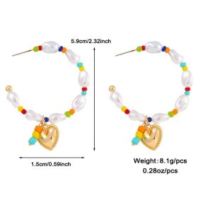 Gold-plated Inlaid Pearl Multi-row Necklace Women's Suit (Option: NXE04795 color)