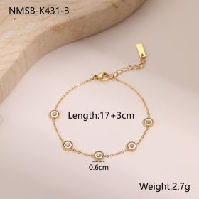 Light Luxury Fritillary Stainless Steel Bracelet 18K Gold Plating Exquisite Design Sense Ornament (Option: NMSB K4313-18K)