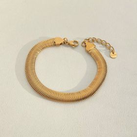 Stainless Steel Bracelet Electroplating Simple Style (Option: SAK984)