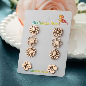 Fashion Simulation Stud Earrings Little Suit (Option: Rose gold)