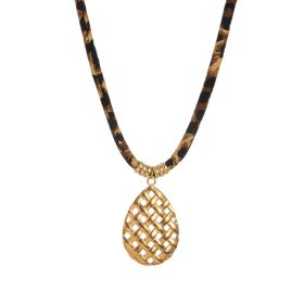 European And American Style Women's Jewelry Niche Geometric Pendant Design Leopard Print Rope Necklace (Option: Style2)