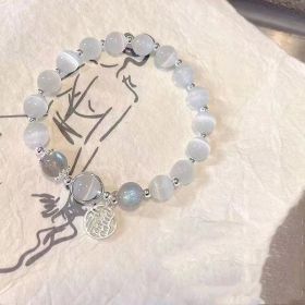 Fashion Jewelry  Women's Fashionable All-match Crystal Butterfly Bracelet (Option: Gray Blessing Card)