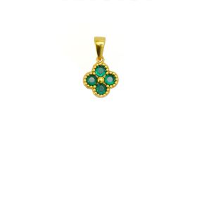 Green 4 Leaf Clover 24K Gold Necklace For Women, Lucky Pendant Chain Necklace Jewelry (Option: Green)
