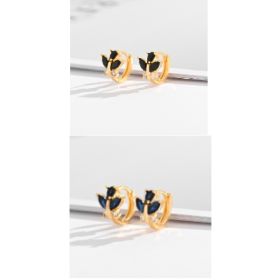 Fashion Multi-style Square Crystal Zircon Ornament Gold Plated Diamond Ear Ring (Option: EH038 and EH016)