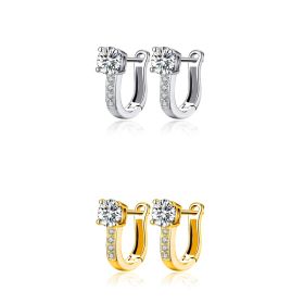 Korean Fashion Sweet Fully-jeweled Crystal Earrings (Option: suit-Rhinestone Earrings)