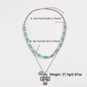 Semi-precious Stone Beaded Twin Earrings For Women (Option: DNXN04753)