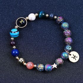 Blue San Colorful Volcanic Rock Twelve Constellations Bracelets (Option: Piseces)