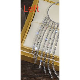 Fashionable And Simple Long Tassel Earrings (Option: New Silver Left)