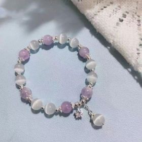 Fashion Jewelry  Women's Fashionable All-match Crystal Butterfly Bracelet (Option: Purple Star)
