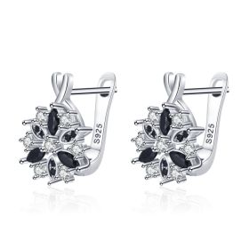 Series Blooming Color-blocking Flower Copper Plating (Option: Black)