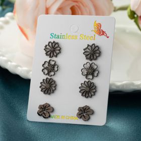 Fashion Simulation Stud Earrings Little Suit (Option: Black)