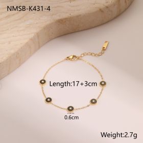 Light Luxury Fritillary Stainless Steel Bracelet 18K Gold Plating Exquisite Design Sense Ornament (Option: NMSB K4314-18K)