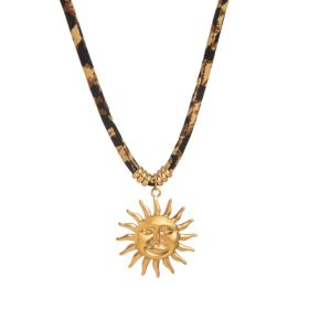 European And American Style Women's Jewelry Niche Geometric Pendant Design Leopard Print Rope Necklace (Option: Style3)