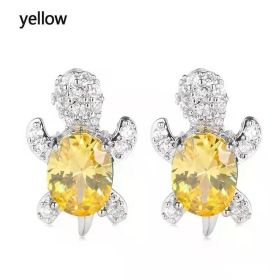 Cute Little Animal Niche Design Earrings Jewelry Stud Earrings (Option: Yellow)