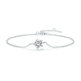 New S925 Silver Sparkling Moissanite Bracelet (Option: Moissanite diamond with certif)