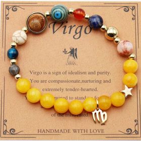 Eight Planets 12 Constellation Bracelet Morgan Stone Beaded Bracelet (Option: Viego Topaz)